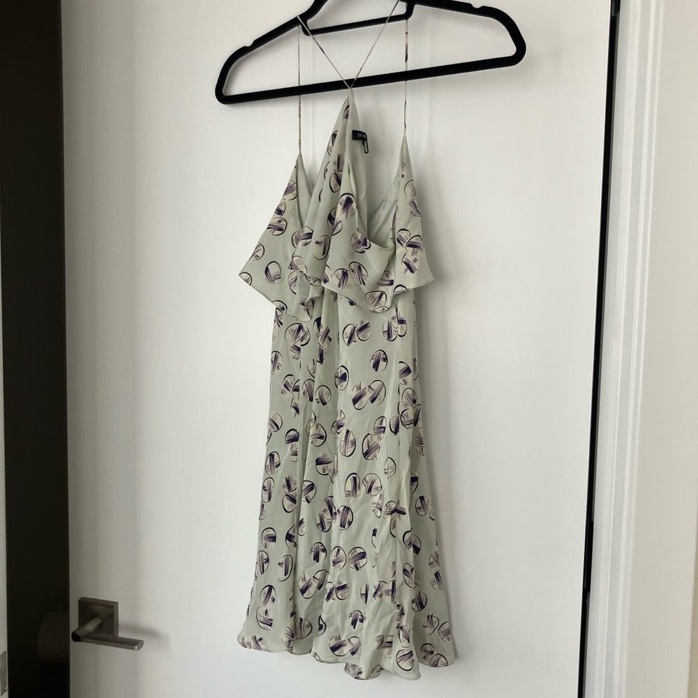 Porter Grey Silk Mint Dress